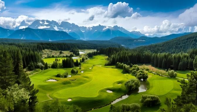 Golf course mountains